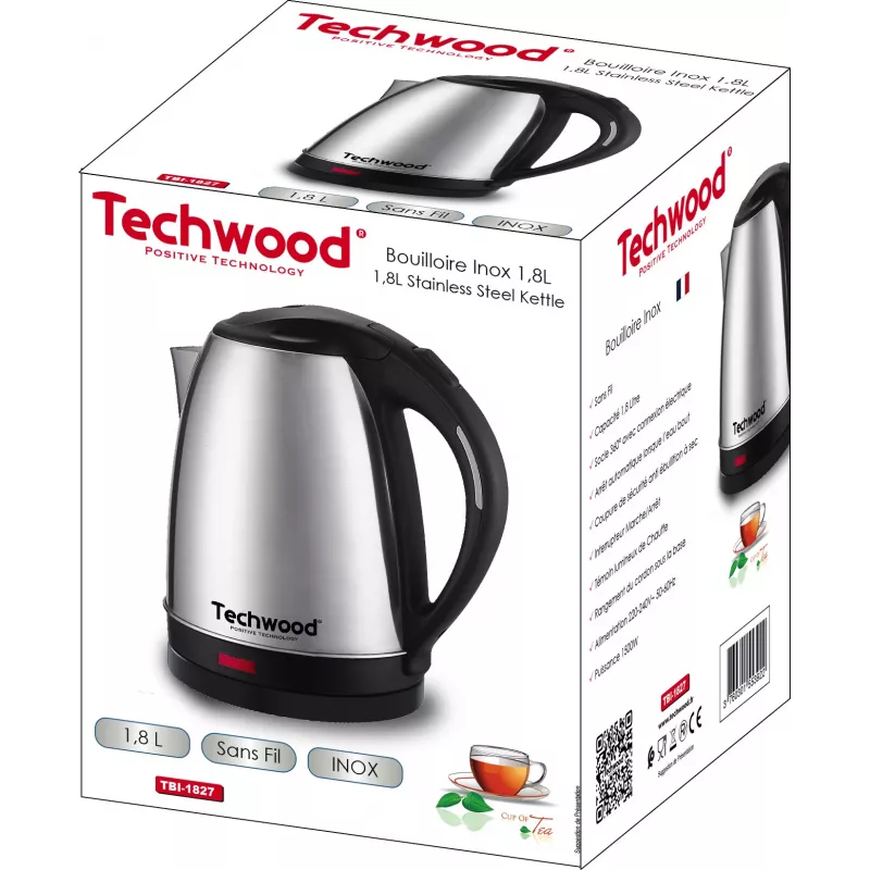 Belaidis nerūdijančio plieno virdulys Techwood TBI-1827, 1,8 L (TBI-1827)