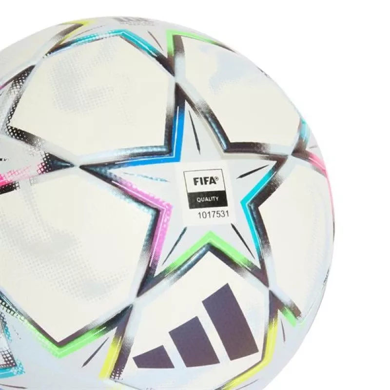 adidas UCL League 26/27 League Stage Box futbolo kamuolys, 5 dydis, baltas-mėlynas-rožinis-žalias KE9771