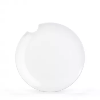 FIFTYEIGHT 2 Vakarienės lėkštės su „įkandintu“ kraštu 28 cm baltos