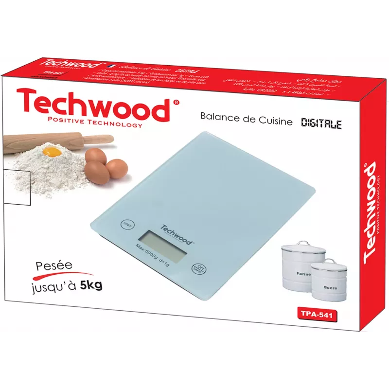 Techwood TPA-541 skaitmeninės virtuvinės svarstyklės (TPA-541)