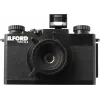 ILFORD PIXIE 35mm juostinis fotoaparatas – sidabrinis/juodas, su blykste ir automatiniu fokusavimu