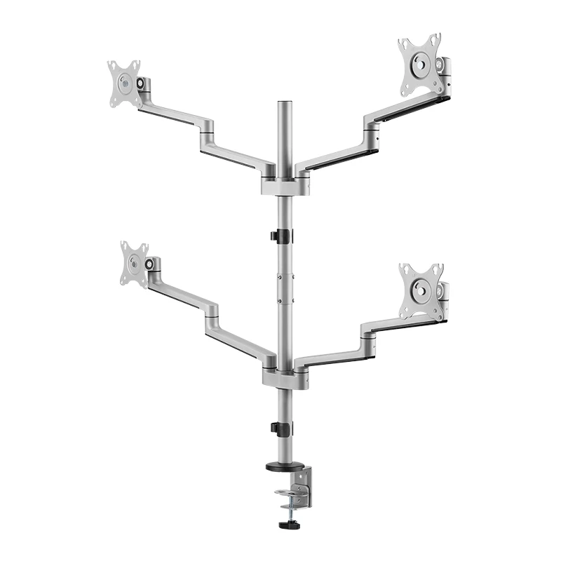 Logilink Quad Monitor laikiklis, 17-32 col., aliuminis, sidabrinis
