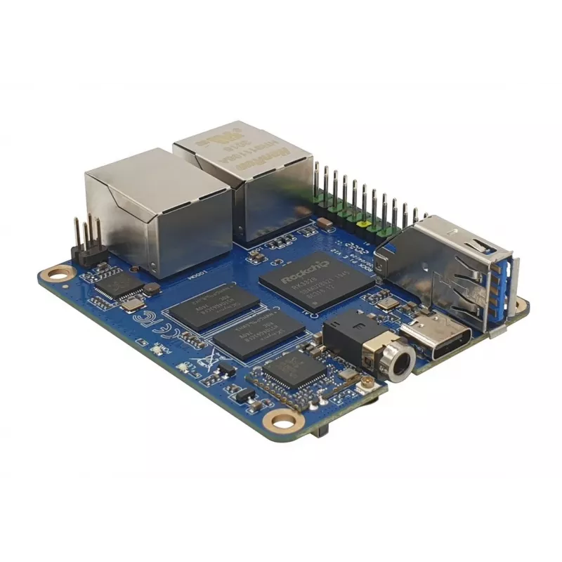 ALLNET Rock Pi E D8P dvigubo Ethernet plokštė RK3328 1GB RAM be Wi-Fi/BT PoE