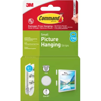 3M Command lipnios juostelės mažos, 4 vnt., baltos (7100337181)