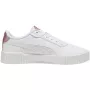 PUMA moteriški Carina 2.0 GirlPower sportbačiai - balti su įvairiaspalviais akcentais, EU 38.5
