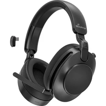 MEDIARANGE MROS308 belaidės ausinės per galvą su Bluetooth 5.0, 40 mm tvarkyklėmis, sulankstomu dizainu, juodos spalvos