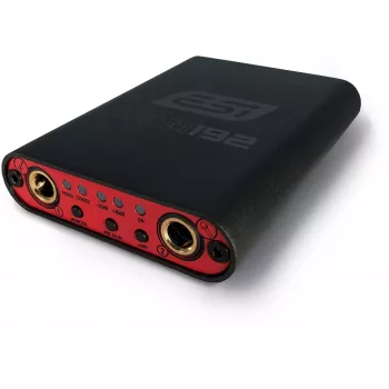 ESI UGM192 USB-C garso sąsaja su 192 kHz 24 bitų konversija, XLR/TRS kombinuotu įėjimu, Hi-Z instrumentų įėjimu, tiesioginiu monitoringo režimu