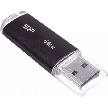 Silicon Power Ultima U02 64 GB USB 2.0 atmintinė, juodos spalvos