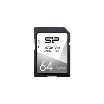 Silicon Power 64GB SDXC UHS-I U3 V30 atminties kortelė - 100MB/s skaitymas, 80MB/s įrašymas, 4K vaizdo įrašas