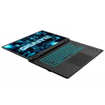 GIGABYTE GAMING A16 PRO DXHG4EECC4SD žaidimų nešiojamasis kompiuteris, 16 col. QHD+ 165Hz, Intel Core 7 240H, 32GB LPDDR5X, 1TB SSD, RTX 5070 Ti 12GB, be OS, pilka