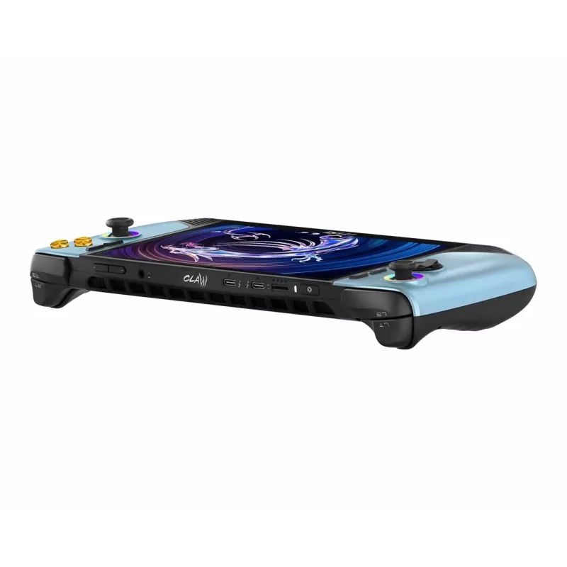 MSI Claw 8 AI+ A2VM Glacier Blue Edition-254PL delninė žaidimų konsolė – Intel Core Ultra 7 258V, 32GB LPDDR5x, 1TB SSD, 8 col. FHD 120Hz liečiamas ekranas, Intel Arc Graphics, Windows 11 Home