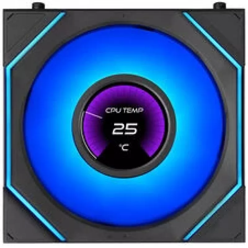 Lian Li UNI FAN SL-INF 120 FLEX LCD Wireless ARGB 3 vnt. komplektas juodos spalvos su valdikliu