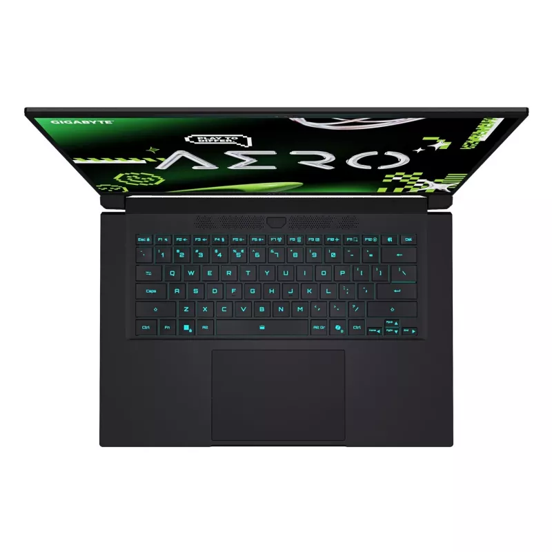 GIGABYTE AERO X16 4PHN4EEC64DH 16 colių UHD+ OLED nešiojamas kompiuteris, AMD Ryzen 9 AI 465, 16GB DDR5, 1TB NVMe SSD, NVIDIA GeForce RTX 5070, Windows 11 Home, juodos spalvos
