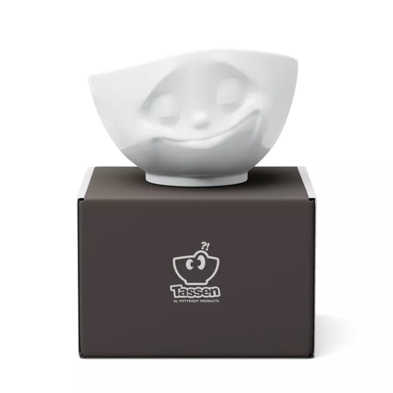 FIFTYEIGHT PRODUCTS Happy Face dubuo 1000 ml baltas porcelianas