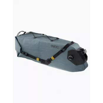 EVOC Seat Pack Boa WP 16 Steel - vandeniui atsparus dviračio balnelio krepšys, 16L