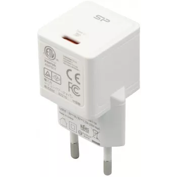 Silicon Power QM12 20W USB-C PD greitasis įkroviklis, baltas (SP20WASYQM121PCW)