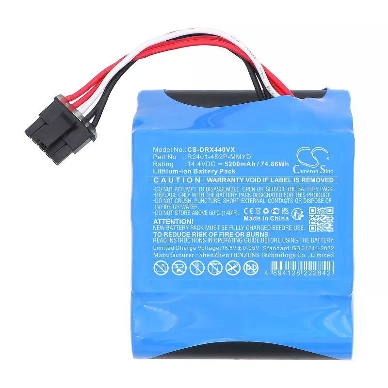 Cameron Sino 6400 mAh ličio jonų baterija Dreame X40 / X40 Pro (14,4V, 4S2P, R2401-4s2p-mmyd / R2401-4s2p-xdev)
