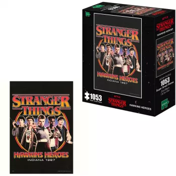 EPOCH Games Stranger Things Hawkins Heroes 1000 dalių dėlionė