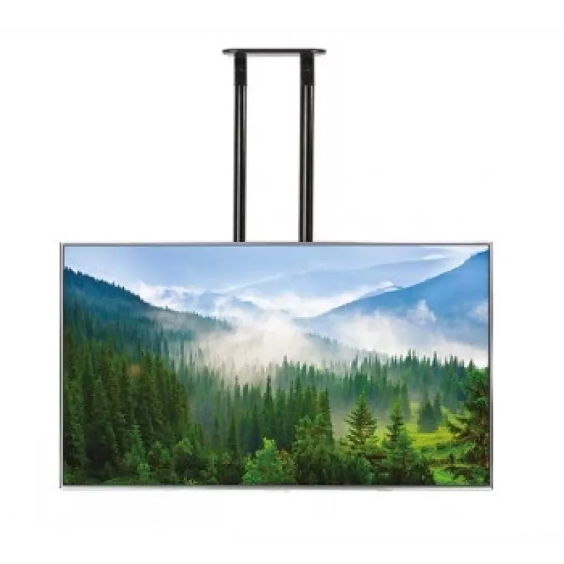 B-TECH AV BT8448-150/BB Itin didelis universalus lubinis laikiklis plokščiaekraniams televizoriams su 1,5 m Ø50 mm strypu, VESA iki 1100x700, 130 kg, juodos spalvos
