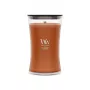 WoodWick Saffron Smoke didelė smėlio spalvos stiklinė žvakė 609,5g