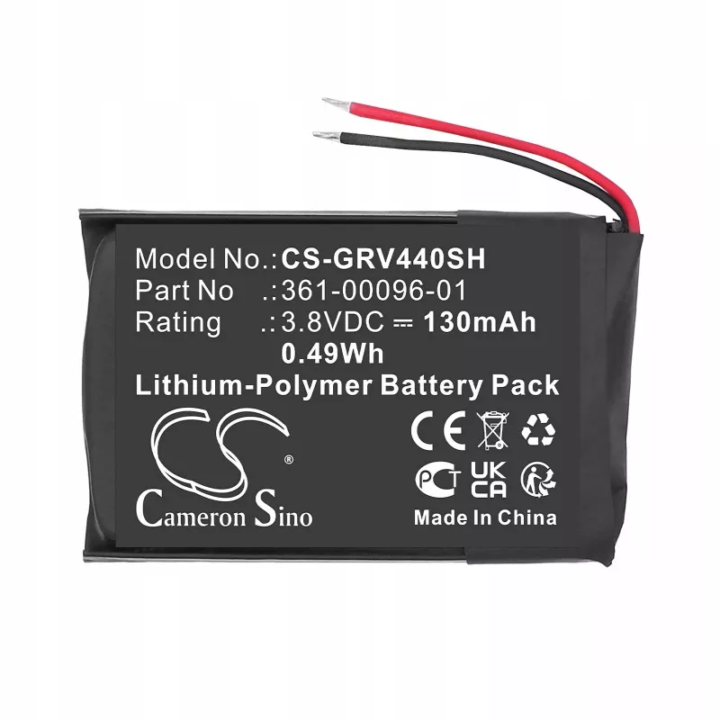 Cameron Sino 130mAh atsarginė baterija, skirta Garmin Vivoactive 4S (40mm) - tipas 361-00096-01 / CS-GRV440SH