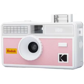 Kodak i60 daugkartinio naudojimo 35 mm juostos fotoaparatas su įmontuota blykste, rožinės ir pilkos spalvos