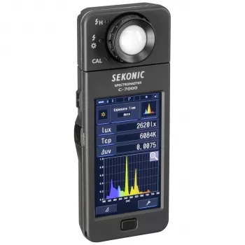 Sekonic C-7000 SpectroMaster spektrometras – LED, HMI, fluorescenciniams, volframo, natūralios šviesos ir blykstės matavimui