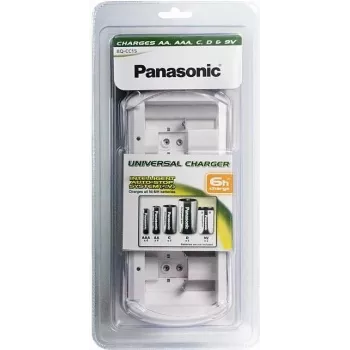 Panasonic BQ-CC15E/1B Smart & Quick Ni-MH baterijų įkroviklis AA ir AAA, 4 lizdai, individualūs kanalai, AC 100-240V