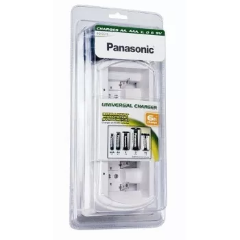 Panasonic BQ-CC15E/1B Smart & Quick Ni-MH baterijų įkroviklis AA ir AAA, 4 lizdai, individualūs kanalai, AC 100-240V