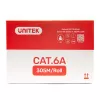 UNITEK C18121BL Cat. 6A S/FTP LSZH instaliacinis tinklo kabelis, 305 m, mėlynos spalvos
