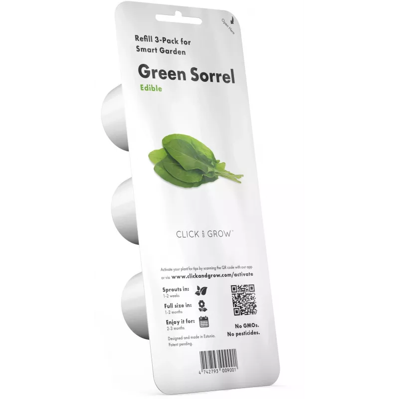 Click & Grow rūgštynių augalų kapsulės Smart Garden sodui, 3 vnt. (SGR55X3)