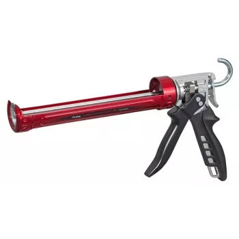 Tajima Convoy Super rankinis silikoninis pistoletas 310 ml kasetėms, tvirto plieno, be lašėjimo, 360° besisukantis cilindras, juodas/geltonas