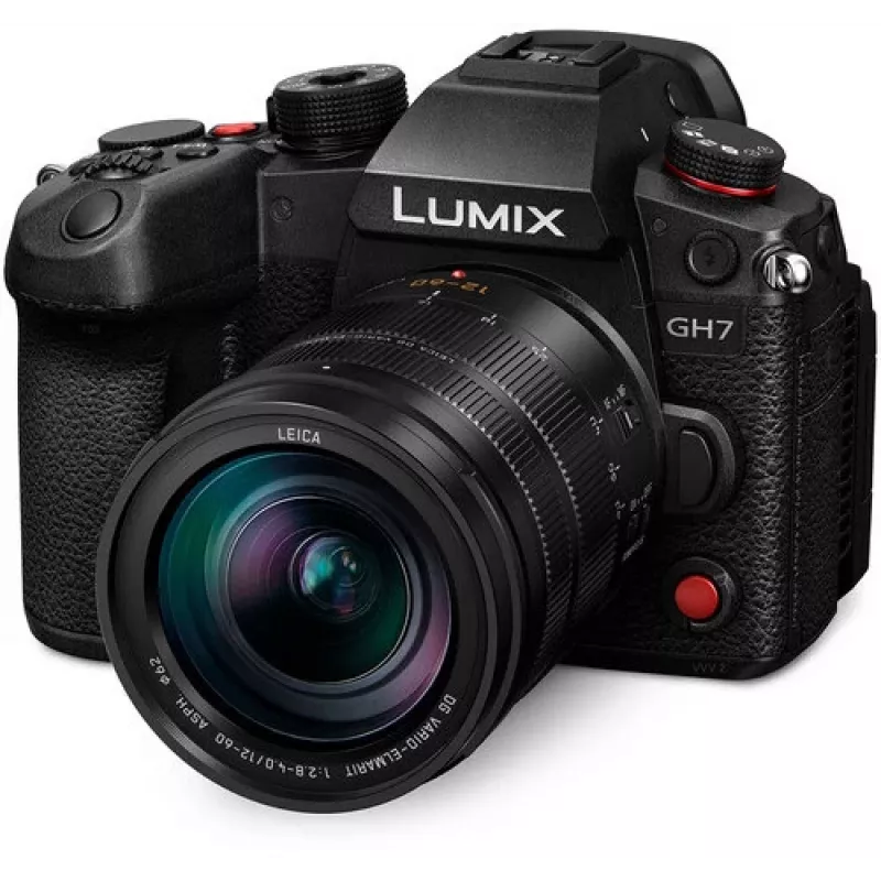 Panasonic Lumix DC-GH7LE veidrodinis fotoaparatas su 12-60 mm objektyvu - juodas