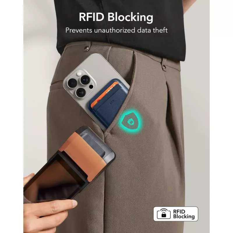 ESR Classic RFID Magnetinė Piniginė MagSafe tamsiai mėlyna