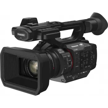 Panasonic HC-X2E 4K Ultra HD profesionalus vaizdo kamera su 20x Leica Dicomar objektyvu, 5 ašių Hybrid O.I.S.+ stabilizacija, dvigubais XLR įėjimais, 3G-SDI, Wi-Fi, dvigubais SD kortelių lizdais