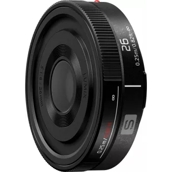 Panasonic Lumix S 26mm f/8 pancake objektyvas (MF) (S-R26E)