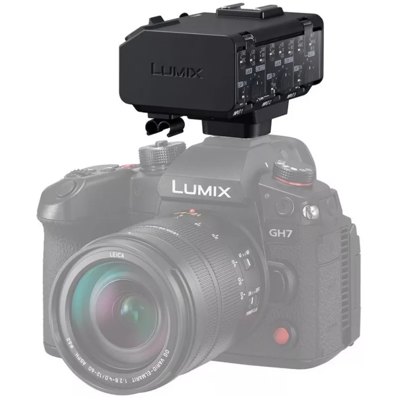 Panasonic DMW-XLR2E XLR mikrofonų adapteris su 2 kanalų 24 bitų 96 kHz garsu