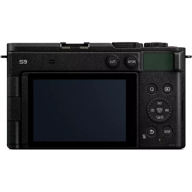 Panasonic Lumix DC-S9E-G 24,2MP pilno kadro veidrodinis fotoaparatas su 6K vaizdo įrašu, 5 ašių IBIS, L-Mount, tamsiai alyvuoginis