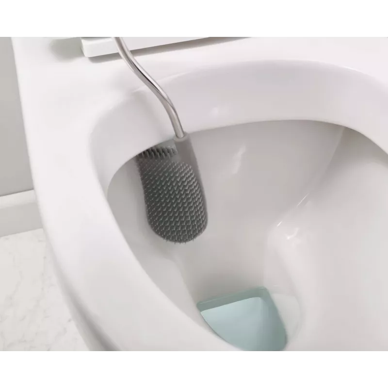 Joseph Joseph Flex Lite tualeto šepetys su laikikliu, baltas