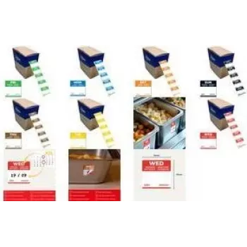 Avery Day Labels FRI, 25 x 25 mm, žalia, nuimama, užapvalintais kampais, 1000 etikečių ritinyje
