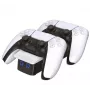 Venom Twin Docking stotelė – įkrovimo stovas – 3 išvesties prievadai (2 x Dock Connector, USB)