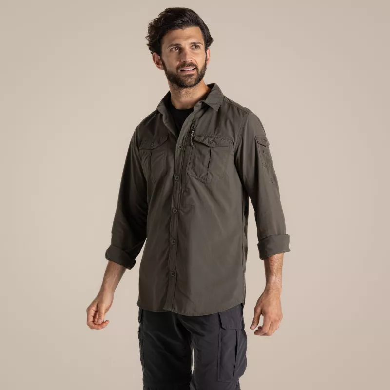 Craghoppers NosiLife Adventure LS Shirt III - Woodland Green (M)