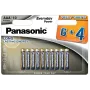 Panasonic Everyday Power AAA šarminės baterijos LR03 10 vnt. lizdinė pakuotė (6+4 premija)
