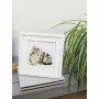 Deknudt S65KK1 Baltas 13x13 cm medinės nuotraukos rėmelis su dvigubu kilimėliu