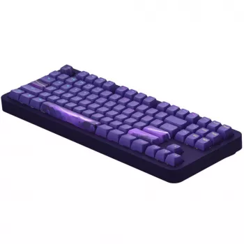 ALU87B Celestial 87 klavišų garsą izoliuojanti mechaninė klaviatūra su G3MS Voidstone linijiniais jungikliais, trijų režimų ryšiu, RGB apšvietimu, PBT klavišais ir CNC aliuminio korpusu