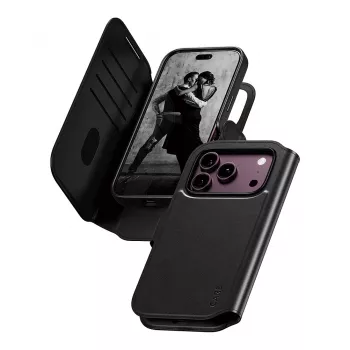 CARE™ by PanzerGlass® Tango 2-in-1 piniginės dėklas juodos spalvos su MagSafe, skirtas iPhone 18 Pro / 17 Pro
