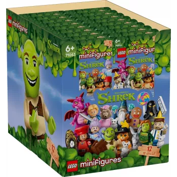 LEGO Bricks Minifigūrėlės 71053 Shrek serija (DĖŽUTĖ) - 36 aklųjų maišelių, kolekcionuojamos minifigūrėlės, demonstracinė dėžutė