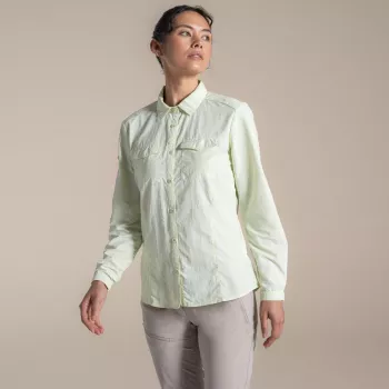 Craghoppers NosiLife Adventure LS Shirt III moteriški kelioniniai marškiniai - Pear Drop, dydis S