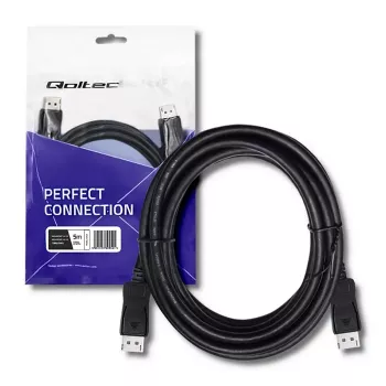 Qoltec DisplayPort v1.1 laidas vyras-vyras 4K 5m juodas