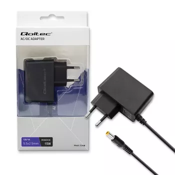 Qoltec PREMIUM 15W 15V 1A AC/DC maitinimo adapteris su 5,5x2,5mm kištuku